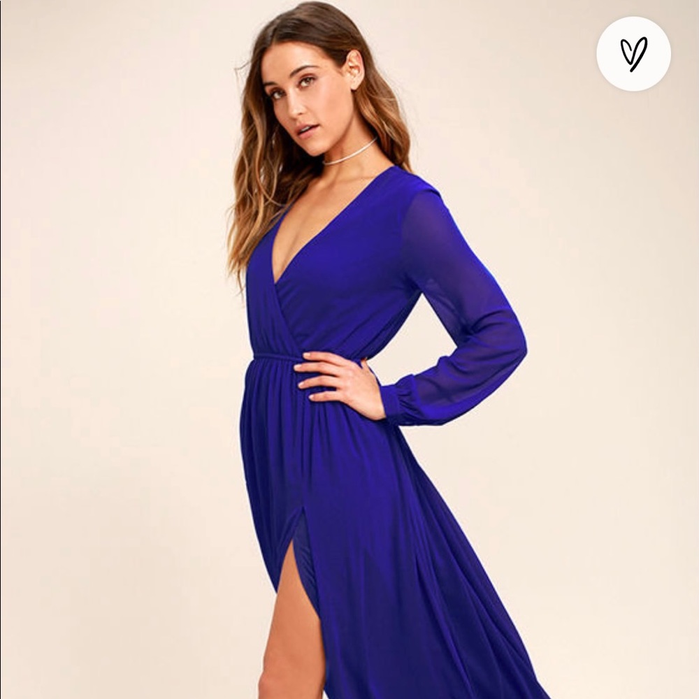LuLu’s Wondrous Water Blue Maxi Dress - New With Tags